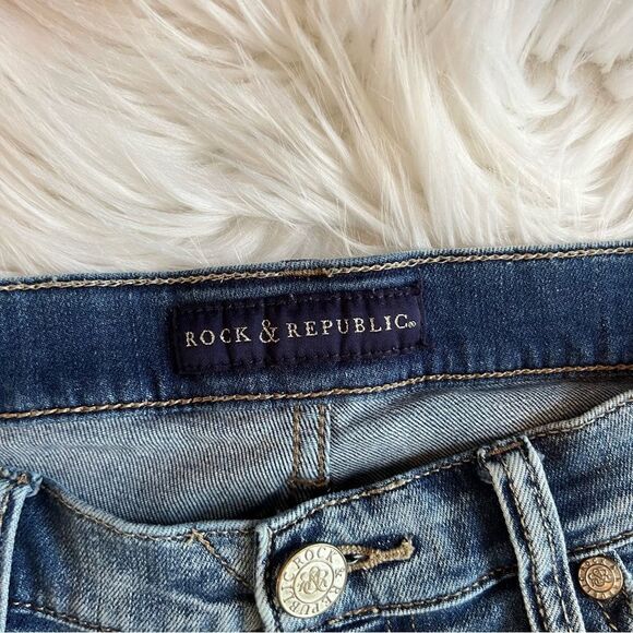 Women’s Rock & Rebublic Indee Distressed Jeans Size 10M - Picture 6 of 8